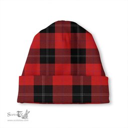 ScotsTee Shop Scottish Ramsay Red (Ramsay of Dalhousie) Tartan Plaid Knit Beanie