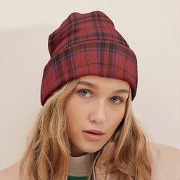 ScotsTee Shop Scottish MacDonell of Keppoch Weathered Tartan Plaid Knit Beanie