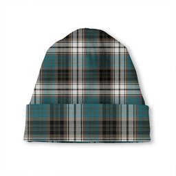 ScotsTee Shop Scottish MacDonald Dress Muted Blue Special Ancient Tartan Plaid Knit Beanie