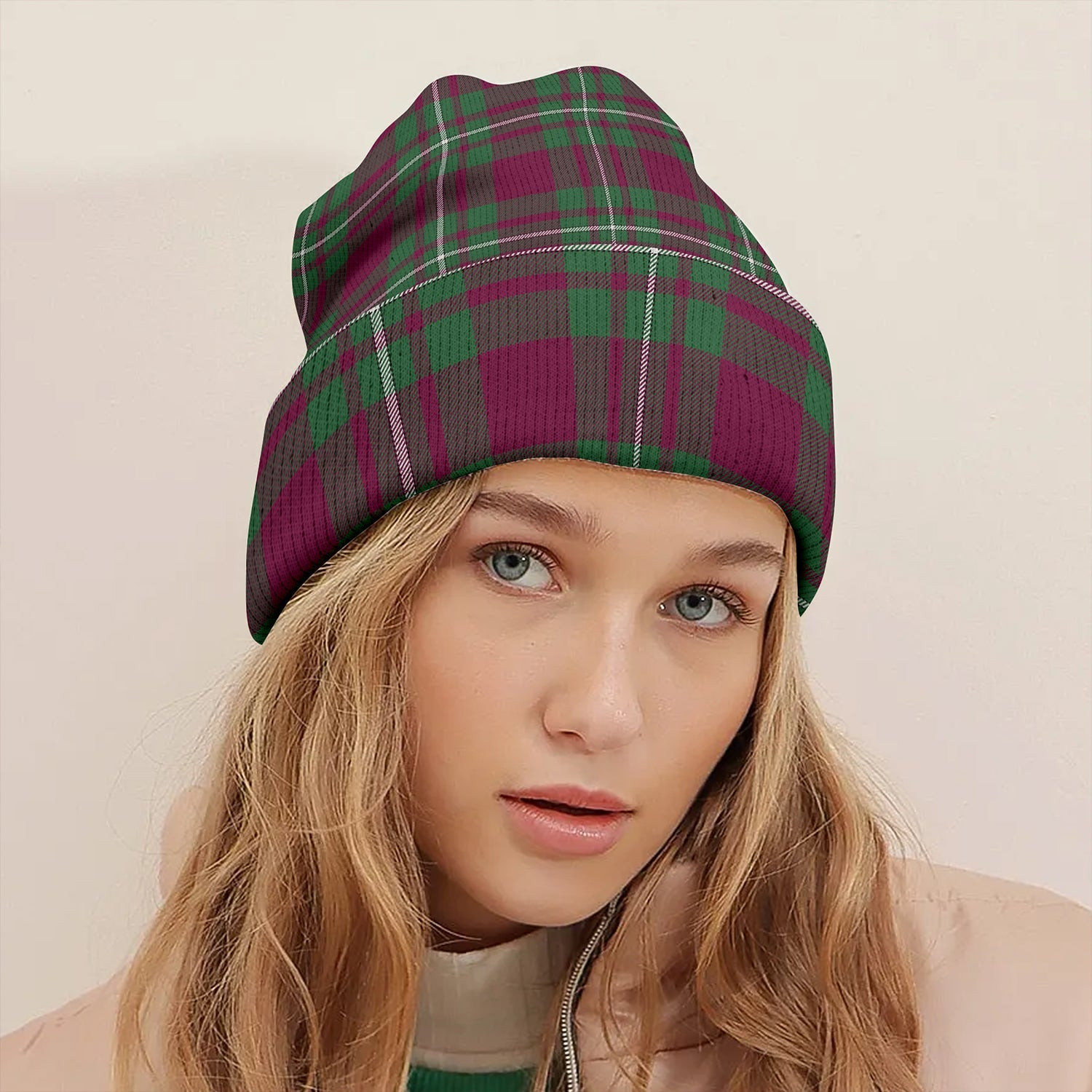 ScotsTee Shop Scottish MacGregor Hunting (Gregor Hunting) Modern Tartan Plaid Knit Beanie