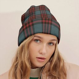 ScotsTee Shop Scottish Romsdal Norway Weathered Tartan Plaid Knit Beanie