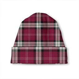 ScotsTee Shop Scottish Nisbet Dress Rose (Nisbit Dress Rose) Modern Tartan Plaid Knit Beanie