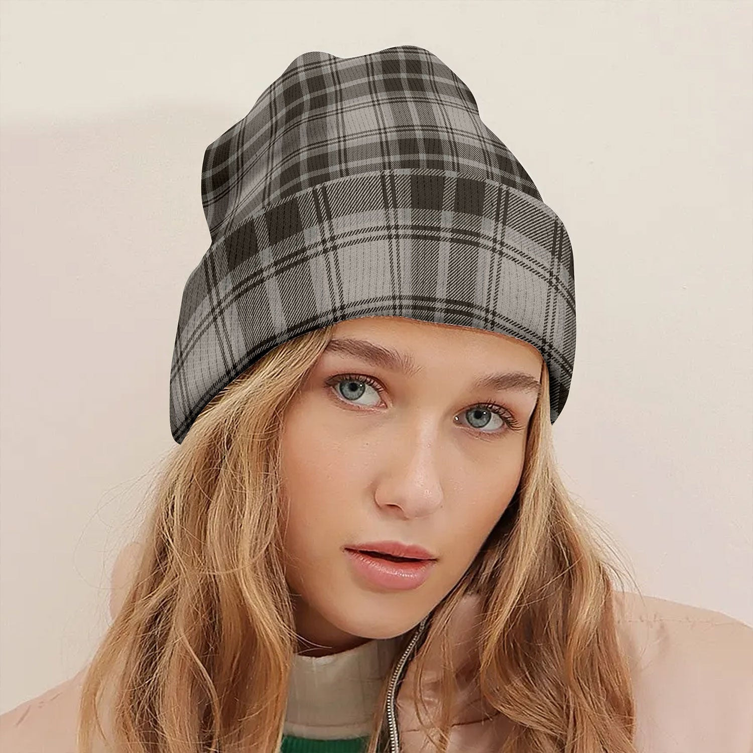 ScotsTee Shop Scottish O-Sullivan Beare Weathered Tartan Plaid Knit Beanie