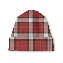 ScotsTee Shop Scottish Nisbet Dress Rose (Nisbit Dress Rose) Weathered Tartan Plaid Knit Beanie