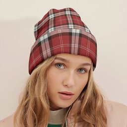 ScotsTee Shop Scottish Nisbet Dress Rose (Nisbit Dress Rose) Weathered Tartan Plaid Knit Beanie
