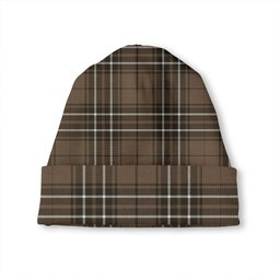 ScotsTee Shop Scottish MacLean of Duart Hunting (Vestiarium Scoticum) Weathered Tartan Plaid Knit Beanie