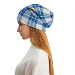 ScotsTee Shop Scottish MacGregor Dress Royal (Gregor Dress Royal) Tartan Plaid Knit Beanie