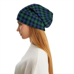 ScotsTee Shop Scottish MacKenzie Hunting- Green Modern Tartan Plaid Knit Beanie
