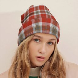 ScotsTee Shop Scottish MacLean of Duart Dress Red Ancient Tartan Plaid Knit Beanie
