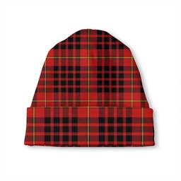 ScotsTee Shop Scottish MacDonald of Ardnamurchan (Donald of Ardnamurchan) Modern Tartan Plaid Knit Beanie