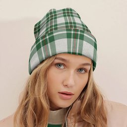 ScotsTee Shop Scottish MacGregor Dress Green (Gregor Dress Green) Modern Tartan Plaid Knit Beanie