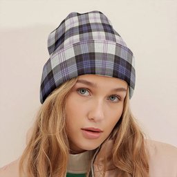 ScotsTee Shop Scottish Ross Dress Blue Weathered Tartan Plaid Knit Beanie