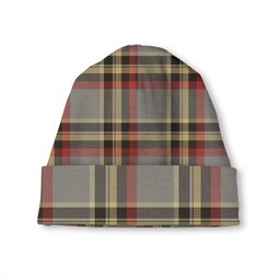 ScotsTee Shop Scottish Norwegian Migration Period Weathered Tartan Plaid Knit Beanie