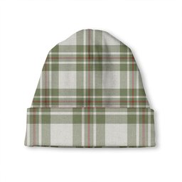 ScotsTee Shop Scottish MacGregor Dress Green (Gregor Dress Green) Weathered Tartan Plaid Knit Beanie