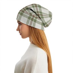 ScotsTee Shop Scottish MacGregor Dress Green (Gregor Dress Green) Weathered Tartan Plaid Knit Beanie