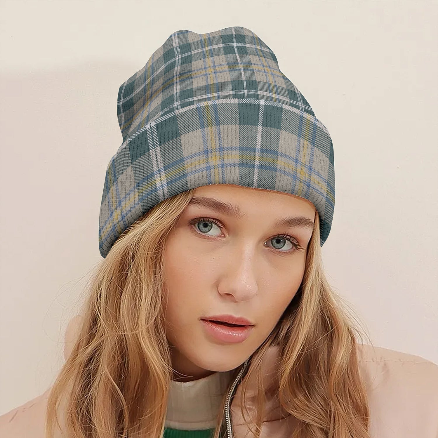 ScotsTee Shop Scottish MacGibboney Dress Weathered Tartan Plaid Knit Beanie