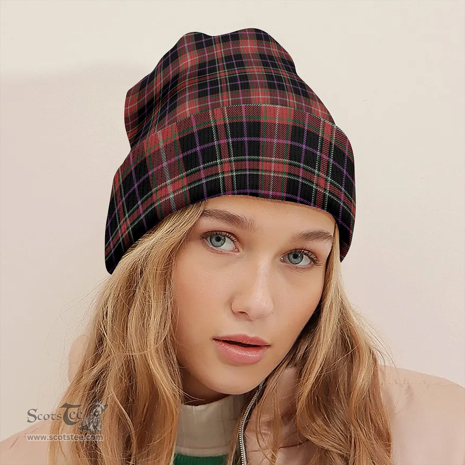 ScotsTee Shop Scottish MacDonald Sir John A (Donald Sir John A) Ancient Tartan Plaid Knit Beanie