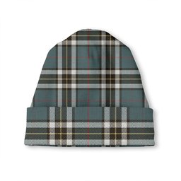 ScotsTee Shop Scottish Thomson Blue (MacThomas Blue Thompson Dress) Weathered Tartan Plaid Knit Beanie
