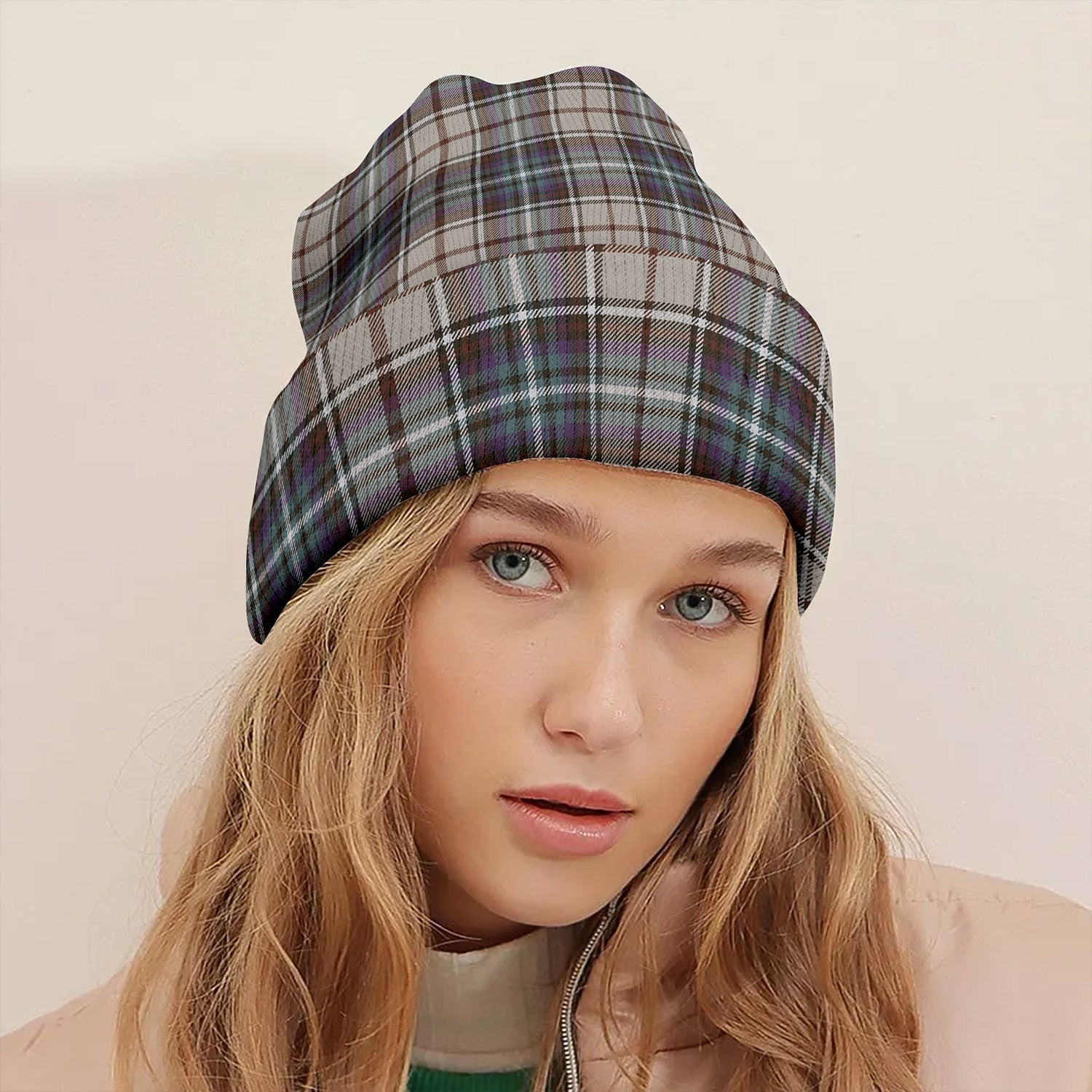 ScotsTee Shop Scottish MacSheehy Weathered Tartan Plaid Knit Beanie