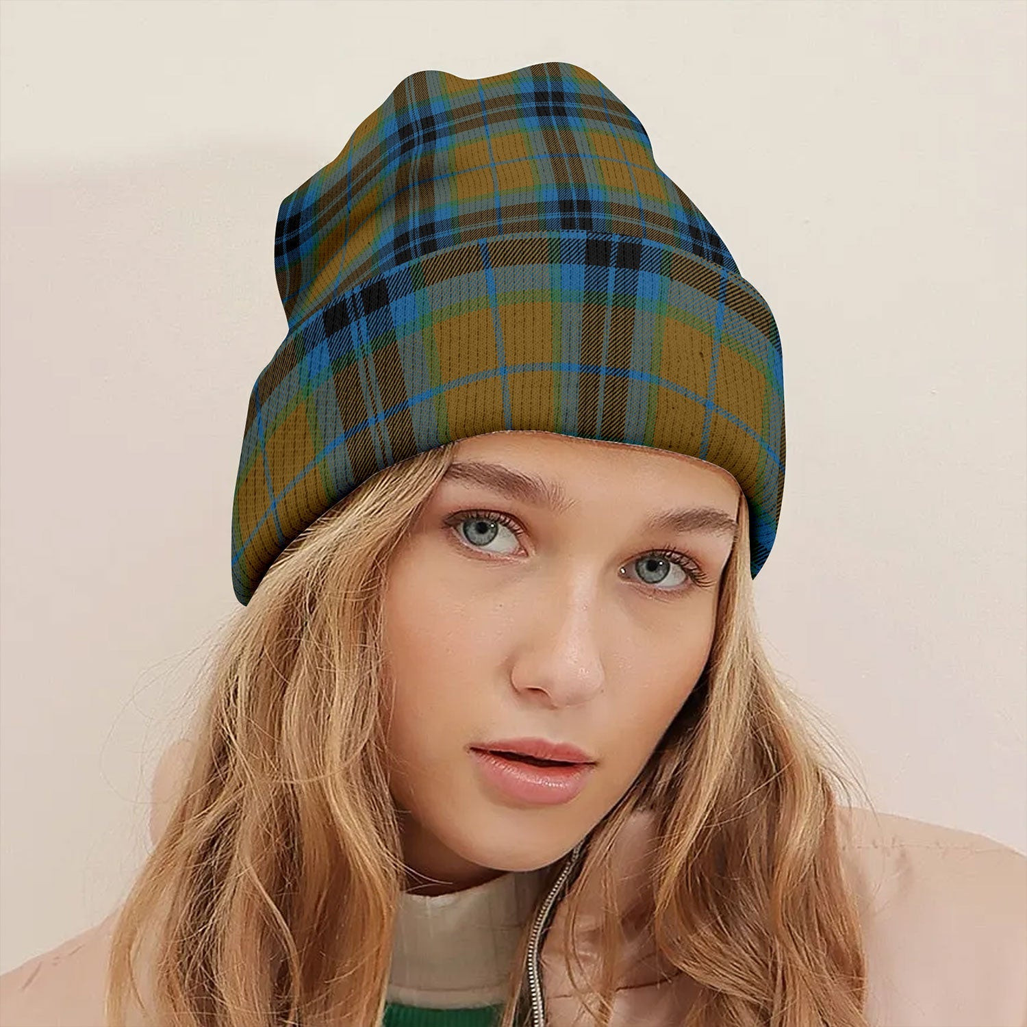 ScotsTee Shop Scottish MacTavish Hunting Ancient Tartan Plaid Knit Beanie