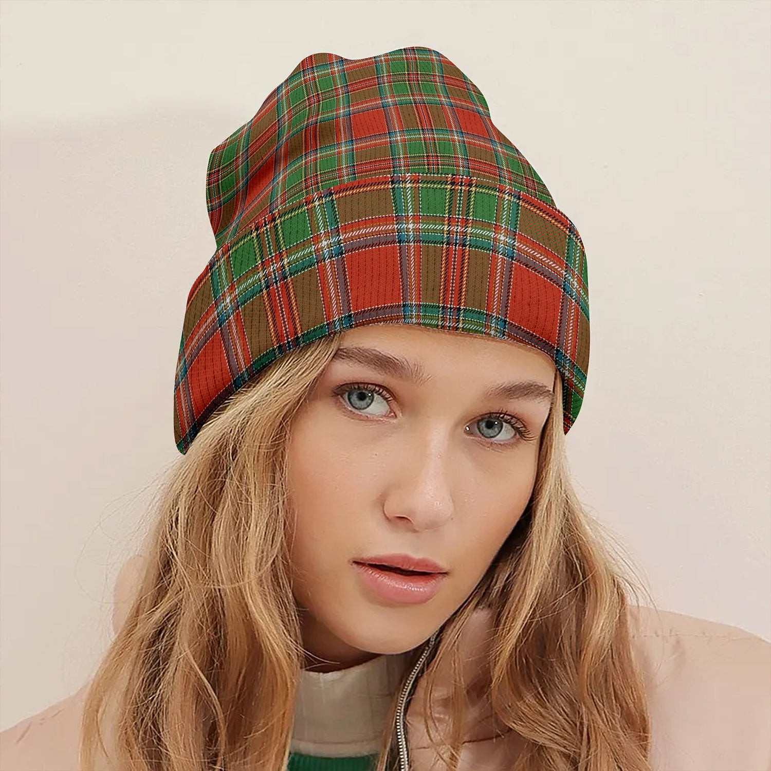 ScotsTee Shop Scottish MacLeod of Gesto Ancient Tartan Plaid Knit Beanie