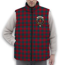 ScotsTee Shop Scottish Auchinleck Crest Tartan Puffer Vest Winter White Duck Down Vest Sleeveless