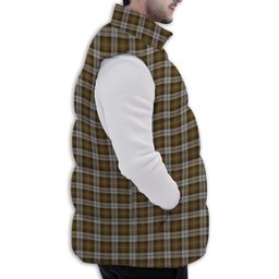 Tartan Puffer Vest Winter White Duck Down Vest Sleeveless