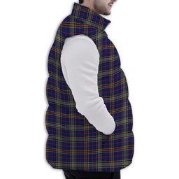 Tartan Puffer Vest Winter White Duck Down Vest Sleeveless