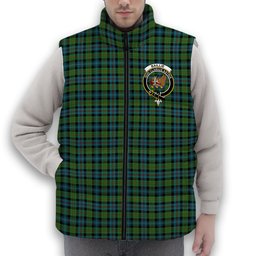 ScotsTee Shop Scottish Baillie Ancient Crest Tartan Puffer Vest Winter White Duck Down Vest Sleeveless
