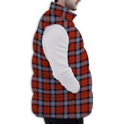 Tartan Puffer Vest Winter White Duck Down Vest Sleeveless