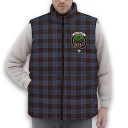ScotsTee Shop Scottish Anderson STS Crest Tartan Puffer Vest Winter White Duck Down Vest Sleeveless