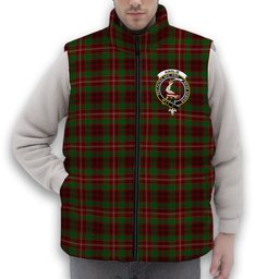 ScotsTee Shop Scottish Ainslie 2 Crest Tartan Puffer Vest Winter White Duck Down Vest Sleeveless