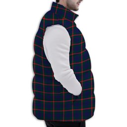 Tartan Puffer Vest Winter White Duck Down Vest Sleeveless