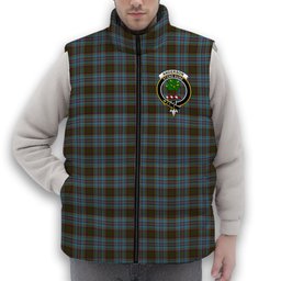 ScotsTee Shop Scottish Anderson Crest Tartan Puffer Vest Winter White Duck Down Vest Sleeveless