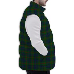 Tartan Puffer Vest Winter White Duck Down Vest Sleeveless