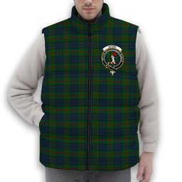 ScotsTee Shop Scottish Aiton Crest Tartan Puffer Vest Winter White Duck Down Vest Sleeveless