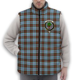 ScotsTee Shop Scottish Anderson Ancient Crest Tartan Puffer Vest Winter White Duck Down Vest Sleeveless