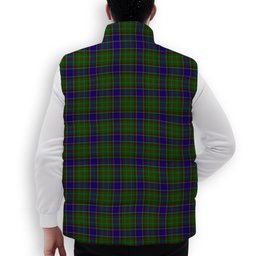 ScotsTee Shop Scottish Adam Crest Tartan Puffer Vest Winter White Duck Down Vest Sleeveless