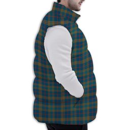 Tartan Puffer Vest Winter White Duck Down Vest Sleeveless