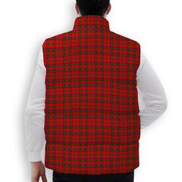 ScotsTee Shop Scottish Bain Crest Tartan Puffer Vest Winter White Duck Down Vest Sleeveless
