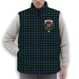 ScotsTee Shop Scottish Baillie Hunting Crest Tartan Puffer Vest Winter White Duck Down Vest Sleeveless