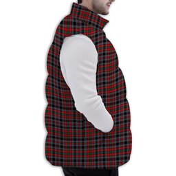 Tartan Puffer Vest Winter White Duck Down Vest Sleeveless