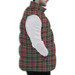 Tartan Puffer Vest Winter White Duck Down Vest Sleeveless