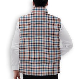 ScotsTee Shop Scottish Boswell Dress Ancient Crest Tartan Puffer Vest Winter White Duck Down Vest Sleeveless