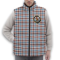 ScotsTee Shop Scottish Boswell Dress Ancient Crest Tartan Puffer Vest Winter White Duck Down Vest Sleeveless
