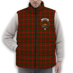 ScotsTee Shop Scottish Cameron Crest Tartan Puffer Vest Winter White Duck Down Vest Sleeveless