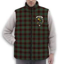 ScotsTee Shop Scottish Buchan Ancient Crest Tartan Puffer Vest Winter White Duck Down Vest Sleeveless