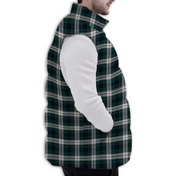 Tartan Puffer Vest Winter White Duck Down Vest Sleeveless