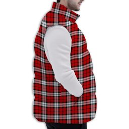Tartan Puffer Vest Winter White Duck Down Vest Sleeveless