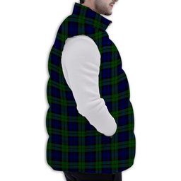 Tartan Puffer Vest Winter White Duck Down Vest Sleeveless